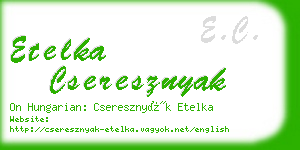 etelka cseresznyak business card